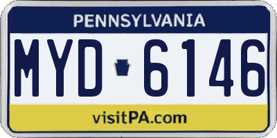 PA license plate MYD6146