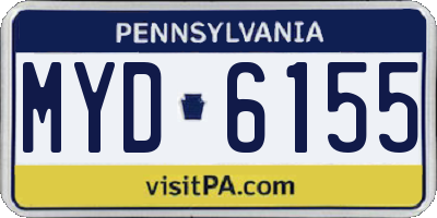 PA license plate MYD6155