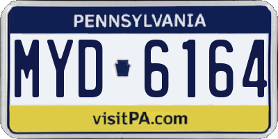 PA license plate MYD6164