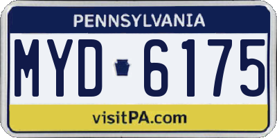 PA license plate MYD6175