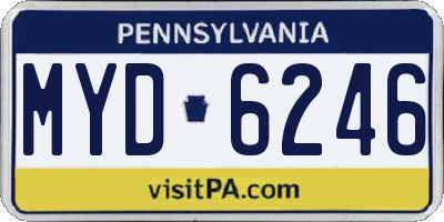 PA license plate MYD6246