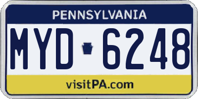 PA license plate MYD6248
