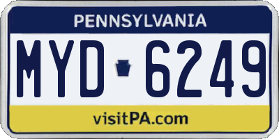 PA license plate MYD6249