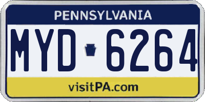 PA license plate MYD6264