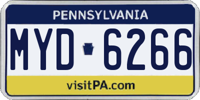 PA license plate MYD6266