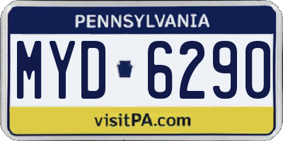 PA license plate MYD6290