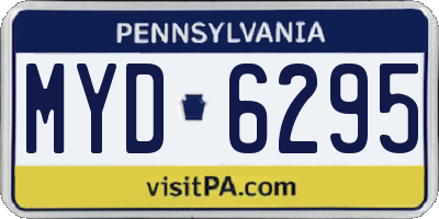 PA license plate MYD6295