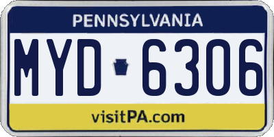 PA license plate MYD6306