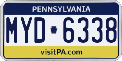 PA license plate MYD6338
