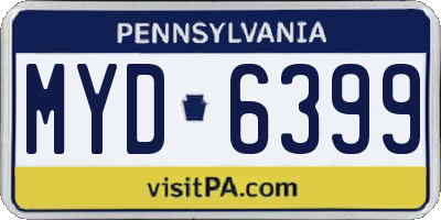 PA license plate MYD6399