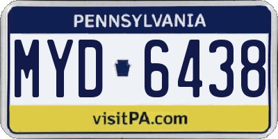 PA license plate MYD6438