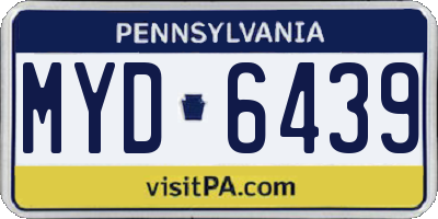 PA license plate MYD6439