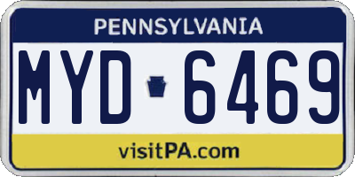 PA license plate MYD6469
