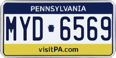 PA license plate MYD6569
