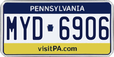PA license plate MYD6906