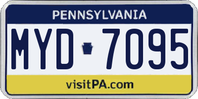 PA license plate MYD7095