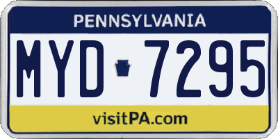 PA license plate MYD7295