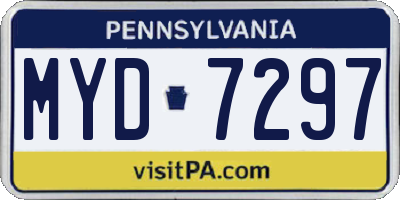 PA license plate MYD7297