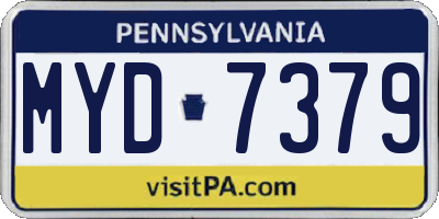 PA license plate MYD7379