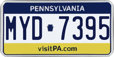 PA license plate MYD7395