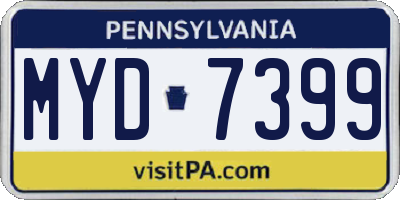 PA license plate MYD7399