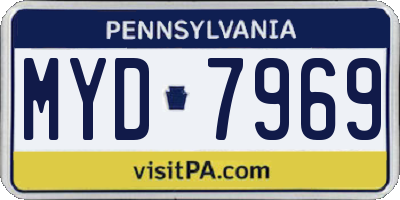 PA license plate MYD7969