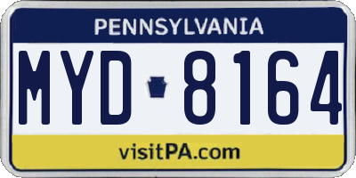 PA license plate MYD8164