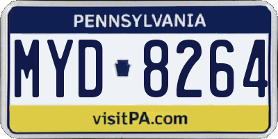 PA license plate MYD8264