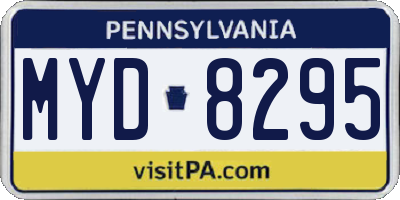 PA license plate MYD8295