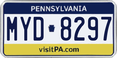 PA license plate MYD8297