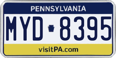 PA license plate MYD8395