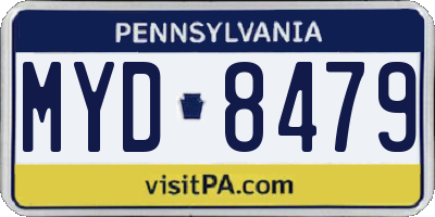 PA license plate MYD8479