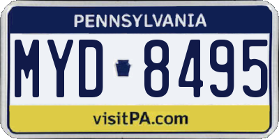 PA license plate MYD8495