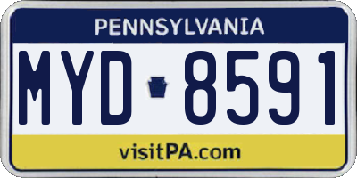 PA license plate MYD8591