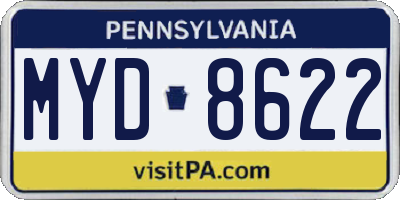 PA license plate MYD8622