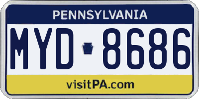 PA license plate MYD8686