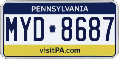 PA license plate MYD8687