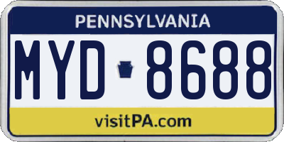 PA license plate MYD8688