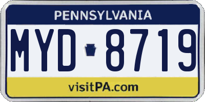PA license plate MYD8719