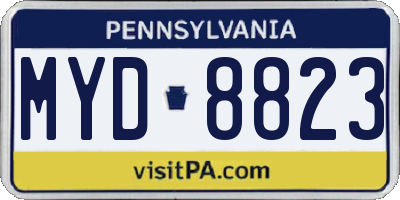 PA license plate MYD8823