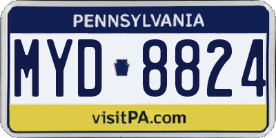 PA license plate MYD8824