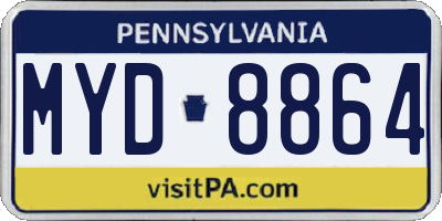 PA license plate MYD8864