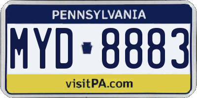PA license plate MYD8883