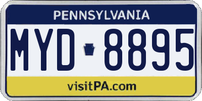 PA license plate MYD8895