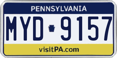 PA license plate MYD9157