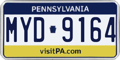 PA license plate MYD9164