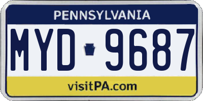 PA license plate MYD9687