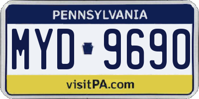 PA license plate MYD9690