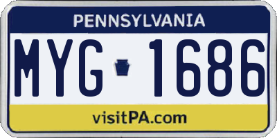 PA license plate MYG1686