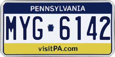 PA license plate MYG6142